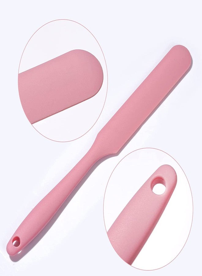 FS COOL 2 Pieces Long Handle Silicone Spatulas, Non-Stick Rubber Scraper, Silicone Scraper for Jars, Smoothies, Blenders, for Cooking, Baking, Mixing, Versatile Kitchen Tool (Pack of 2, Pink) - Image 3